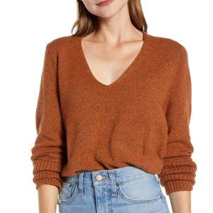 Something Navy V-Neck Sweater